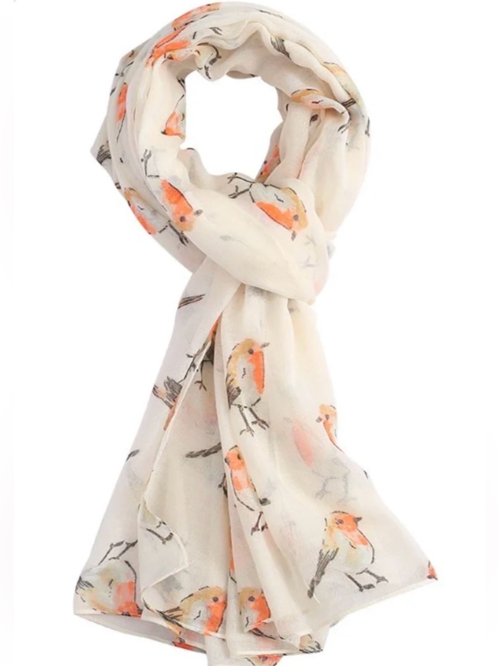 NWT Erin Knitwear watercolour robin print